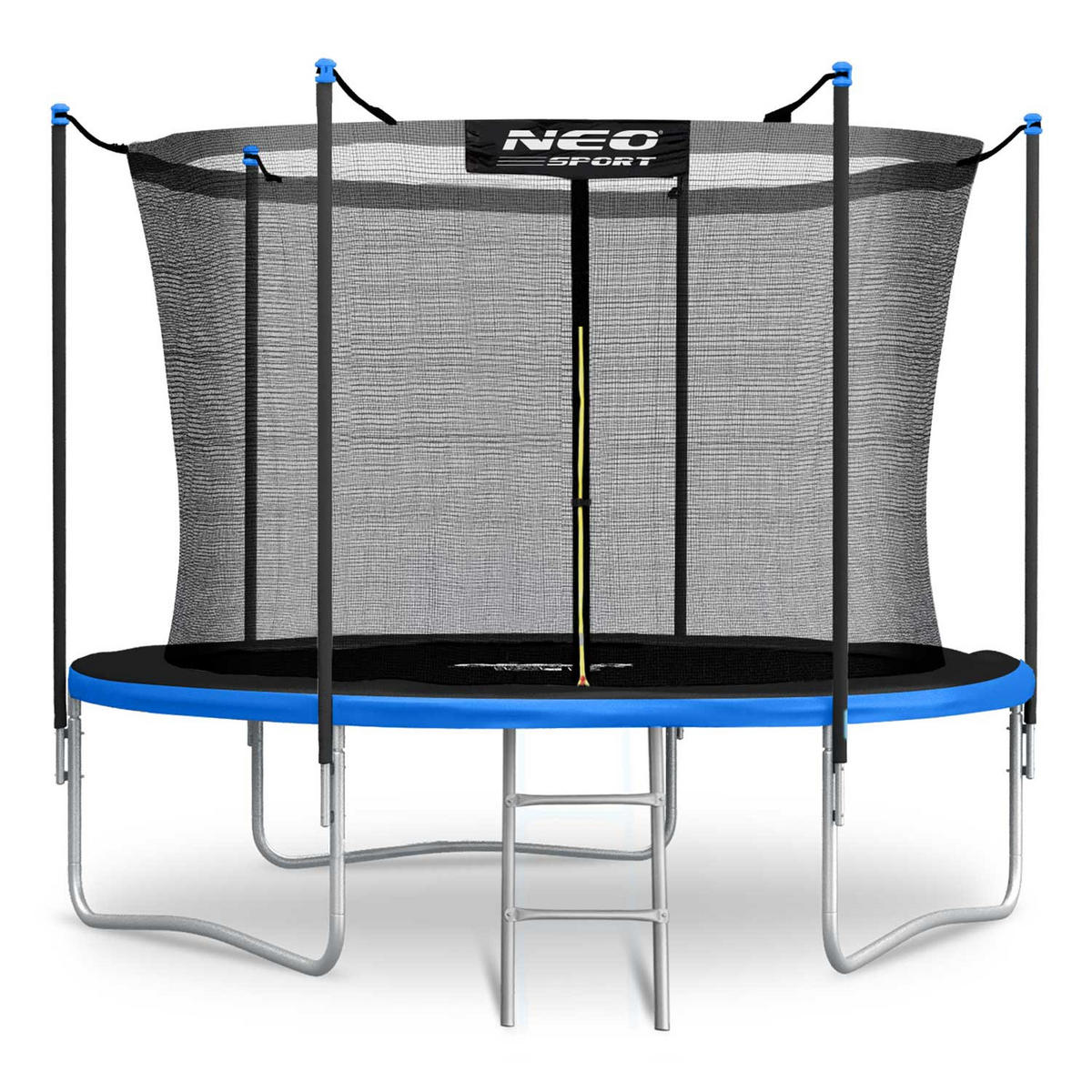 GARTENTRAMPOLIN 6 ft/183 cm mit Innennetz und Leiter - Blau, Metall (183/183cm)