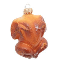 CHRISTBAUMSCHMUCK Brathähnchen Braun 10cm (Glas / 1 Stk.) - Braun, Glas (5/10/7cm)