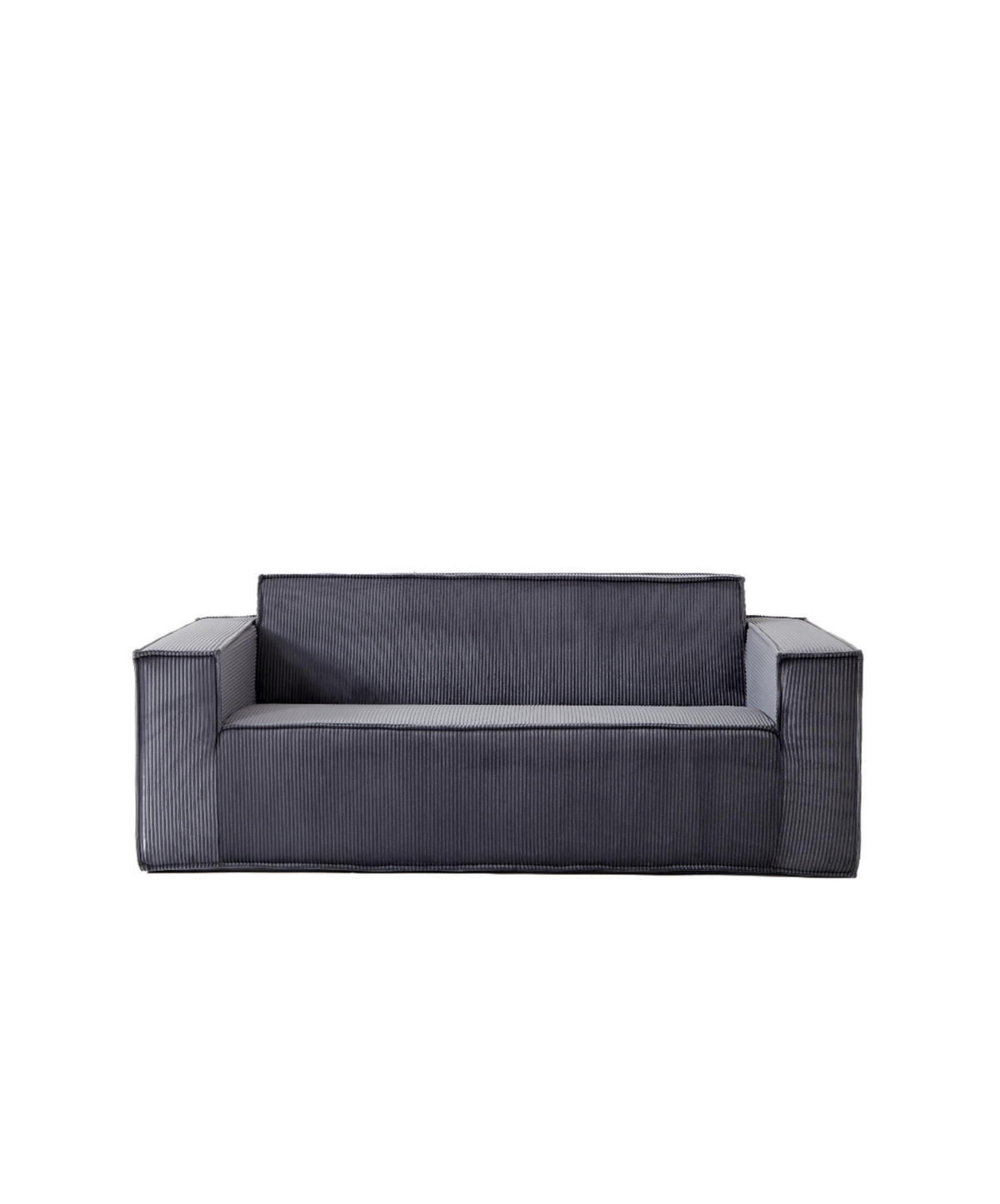 2-SITZER-SOFA DE-33868 Tiefsitz und Cordstoff Grau - Grau, Textil (178/70/86cm) - ComfortXL