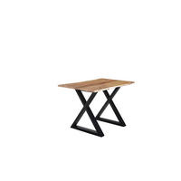 ESSTISCH LUBIN - Beige/Schwarz, Holz/Metall (80/120/77cm) - SAM