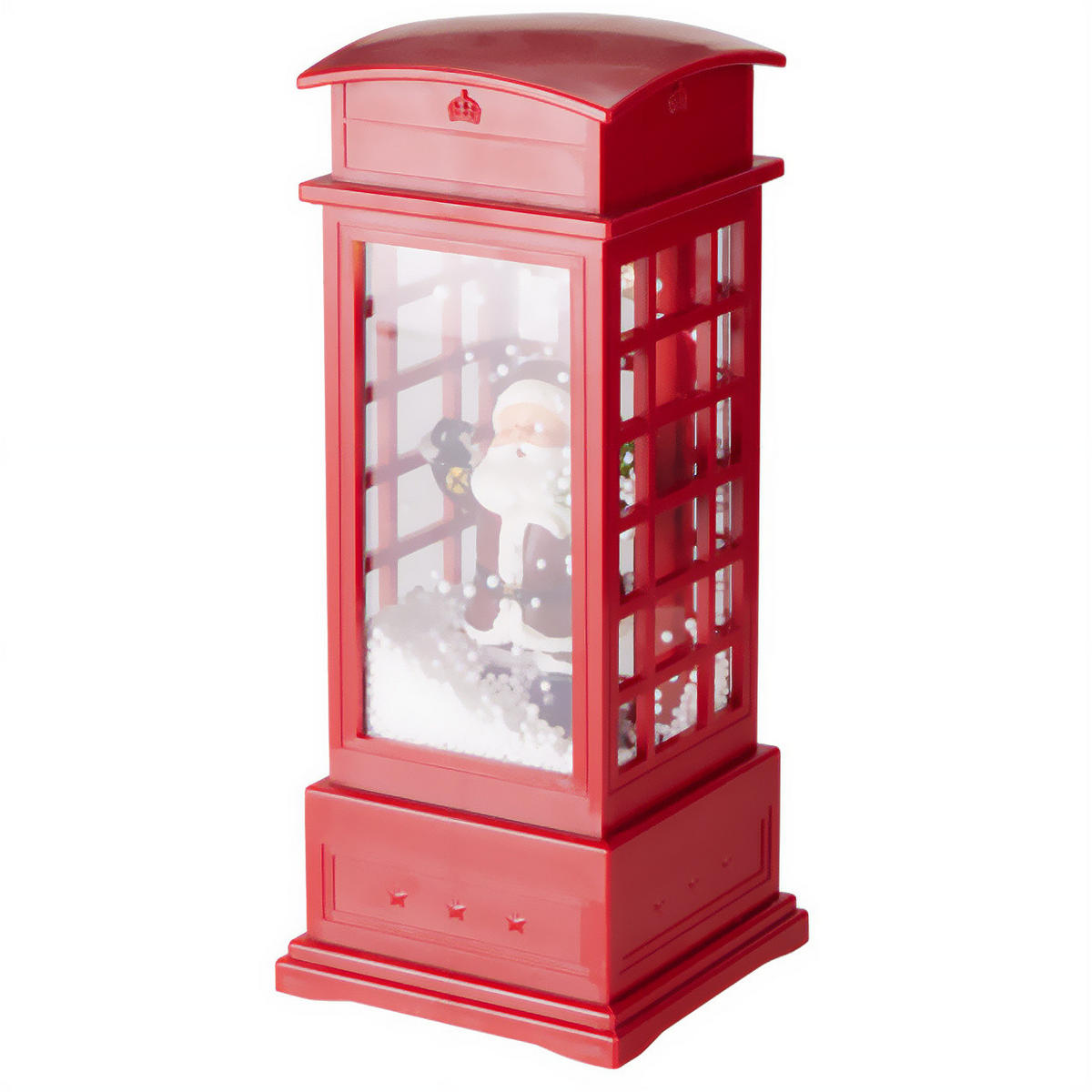 WEIHNACHTLICHES mit LED 10,5/10,5/25 cm - Rot, Kunststoff (10.5/25/10.5cm) - Home Styling Collection