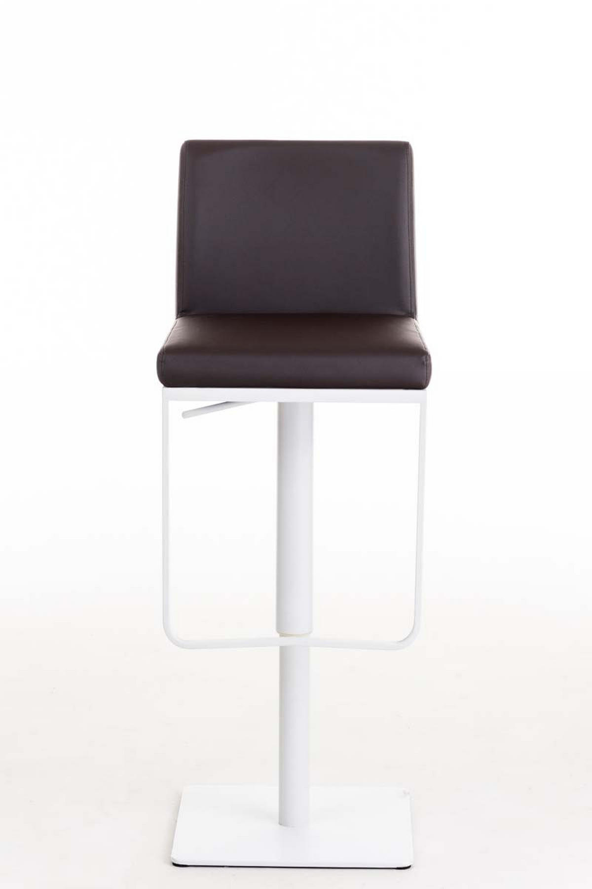 BARHOCKER Lederlook Braun - Weiß/Braun, Textil/Metall (42/86/44cm) - CLP