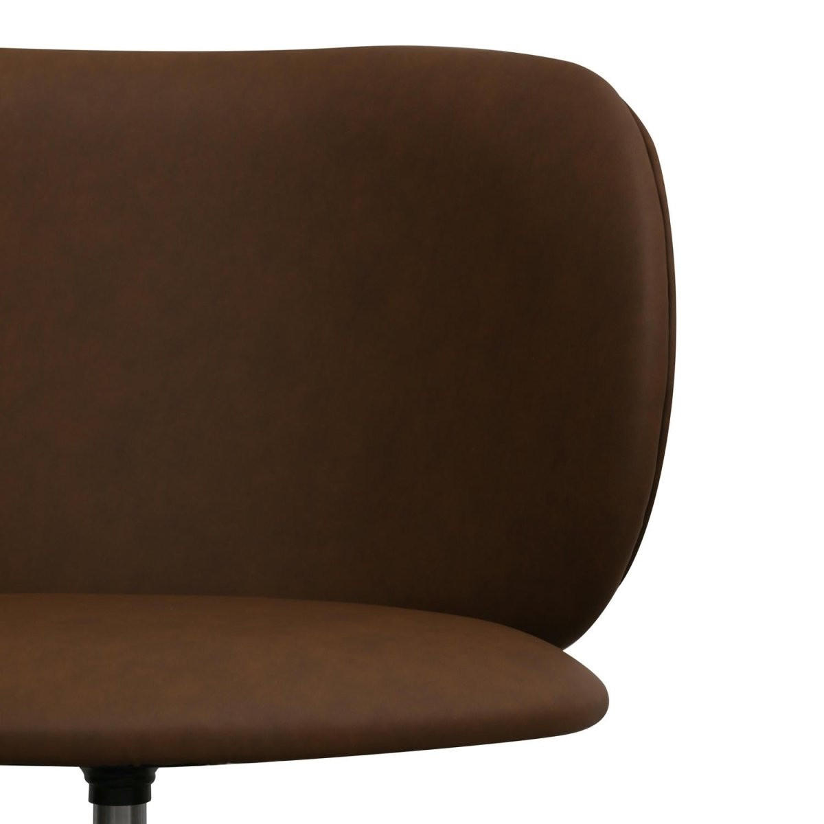 DREHSTUHL höhenverstellbar in Kunstleder Dunkelbraun - Schwarz/Braun, Textil/Metall (57/71/56cm) - Furnhouse