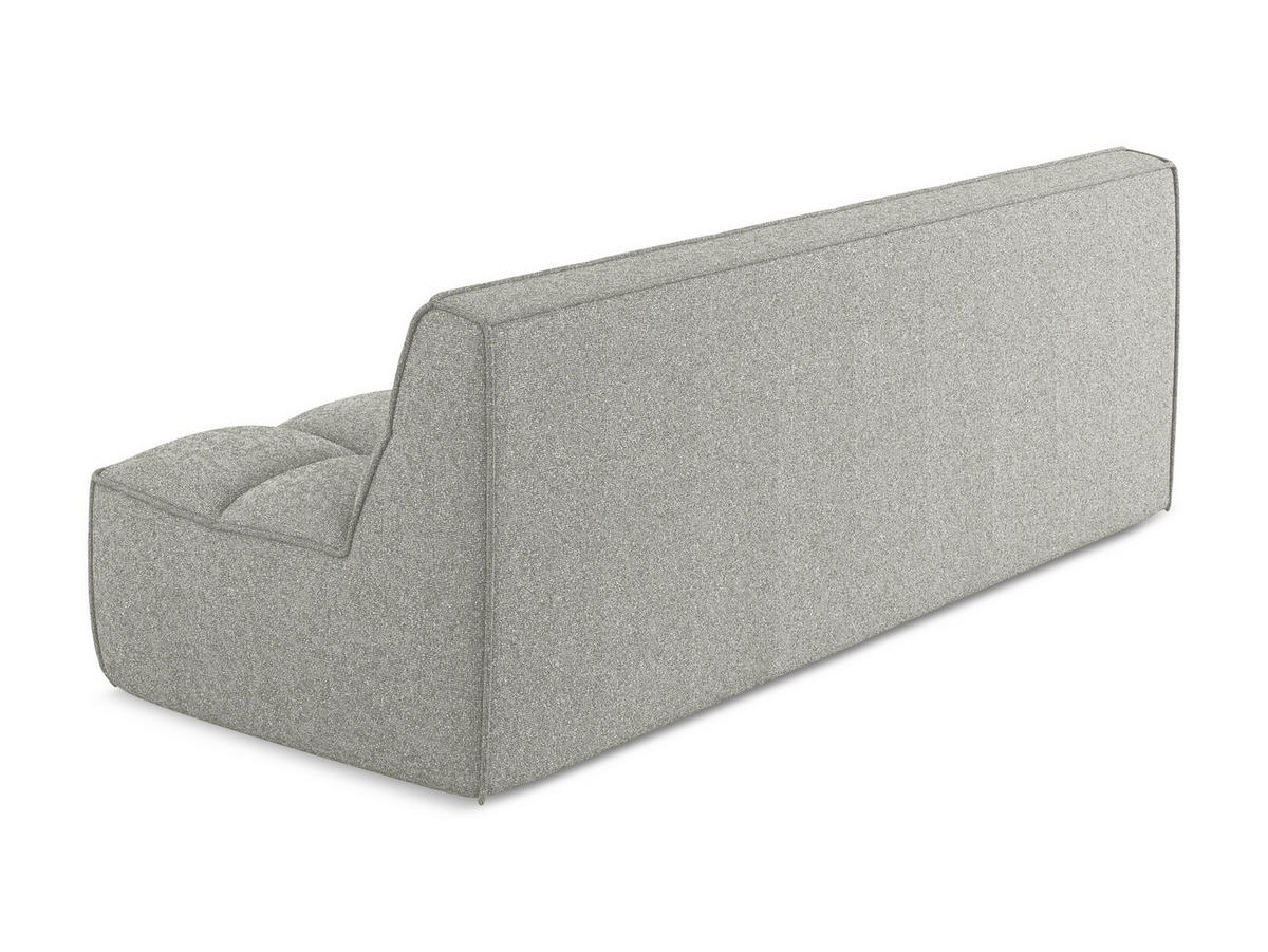 3-SITZER SOFA Strukturstoff Stoff Grau - Hellgrau/Schwarz, Kunststoff/Textil (210/75/93cm) - Makamii