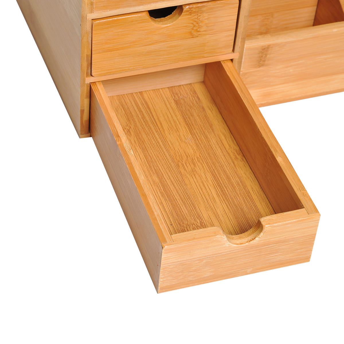 SCHREIBTISCHORGANIZER - Naturfarben, Holz (33/205/155cm) - HOMCOM