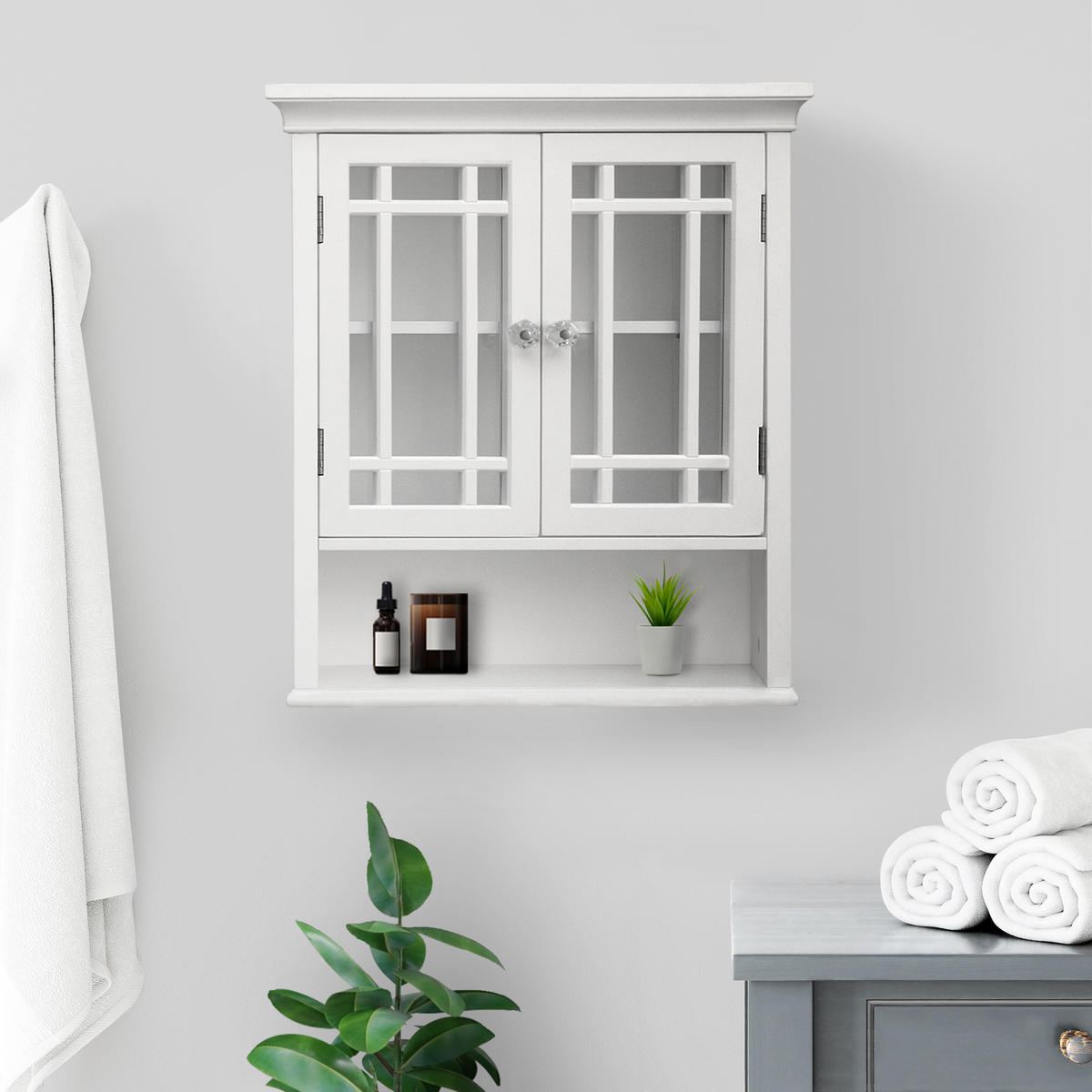 HÄNGESCHRANK Weiß - Weiß, Holzwerkstoff (55.9/61/61cm) - Teamson Home