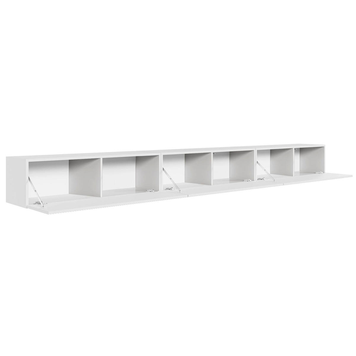 TV-LOWBOARD Veldio hängend Weiß 300/28/32 cm - Weiß, Holzwerkstoff (302.4/28.5/31.6cm) - Selsey