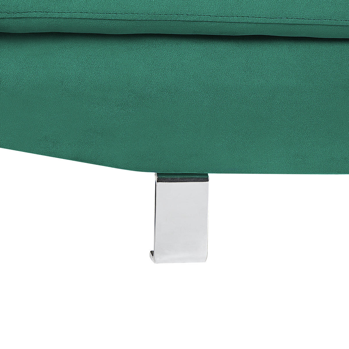 ECKSOFA Samtstoff Smaragdgrün rechtsseitig Norrea - Hellgrün, Textil (262/169cm) - Beliani