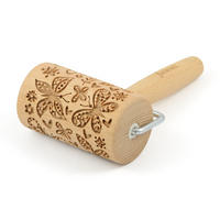 TEIGROLLE Schmetterlinge, mini, 9.5 cm, Buchenholz - Braun, Holz (9cm) - Folkroll