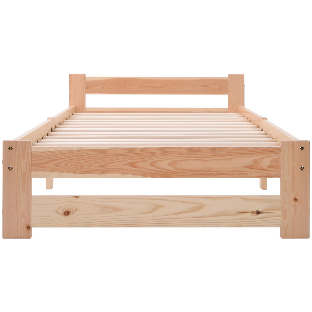 FUTONBETT 90/200 cm in Natur mit Lattenrost - Naturfarben, Holz (90/200cm) - KOMHTOM
