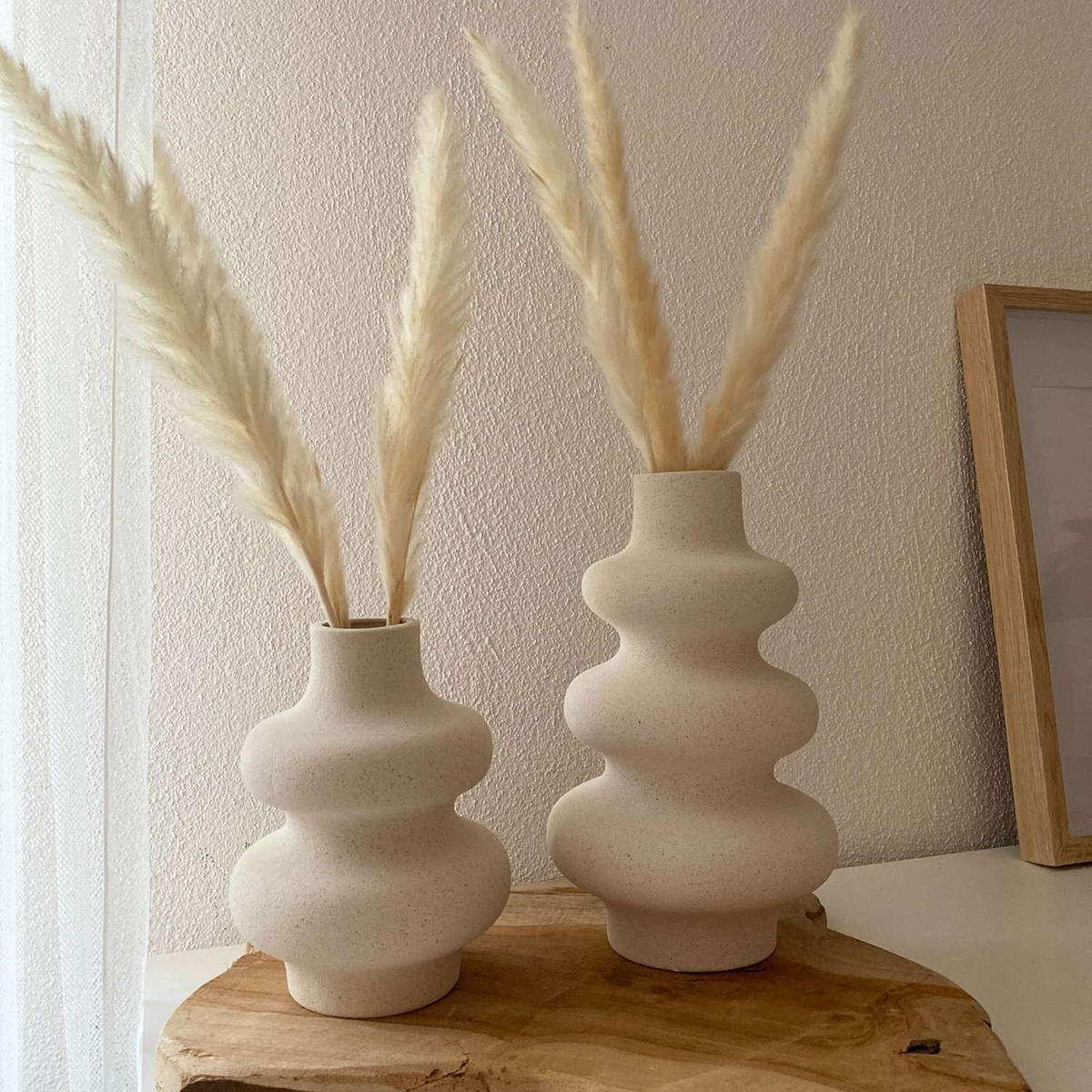 KERAMIK VASE - Weiß, Keramik (15.5cm) - Intirilife