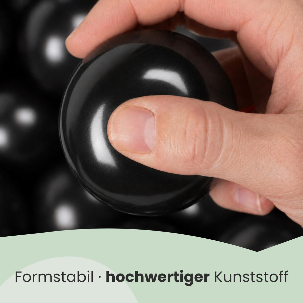 BÄLLEBAD-BÄLLE 50 Stück, Schwarz, 5.5 cm - Schwarz, Kunststoff (5.5/5.5/5.5cm) - Littletom