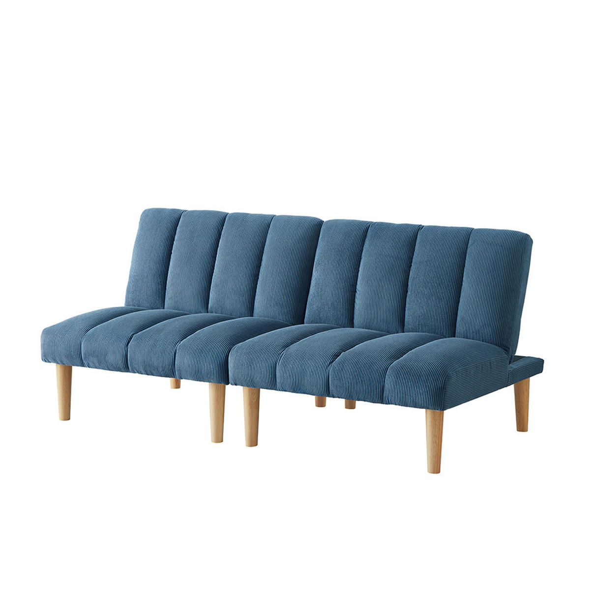 SCHLAFSOFA mit 3-fach verstellbarer Rückenlehne, Blau - Blau, Textil (82/72/167cm) - KOMHTOM