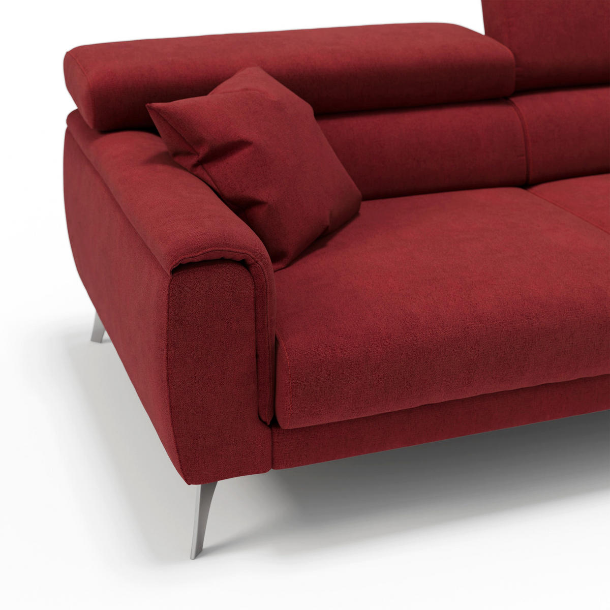 LINEARSOFA Caravaggio - Rot, Textil (199/73/102cm) - Divani.store