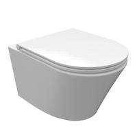 WAND-WC WHR-6011 Weiß spülrandlos inkl. SoftClose-Sitz - Weiß, Keramik (36/39/52cm) - Glasdeals