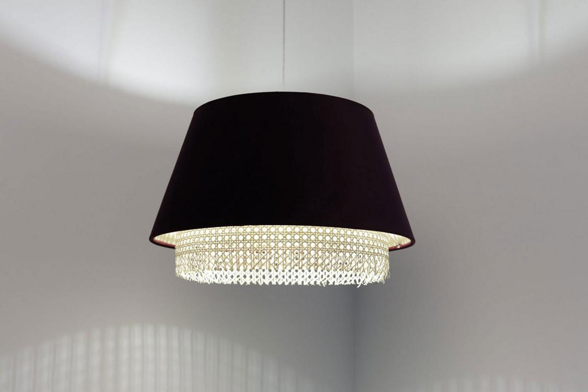 HÄNGELEUCHTE Lila 50/32 cm - Lila, Naturmaterialen (50/1.3/32cm) - ONZENO