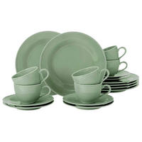 KAFFEESERVICE Beat Color Glaze Salbeigrün 18er Set - Grün, Keramik (24/18.1/43cm) - Seltmann Weiden