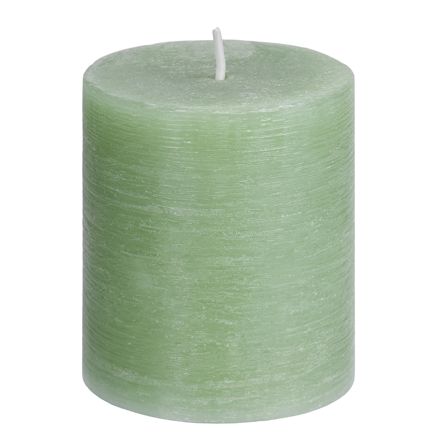 STUMPENKERZE (12er Set) Rustic - Salbeigrün, Paraffin (8cm) - BUTLERS