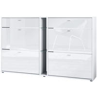 SCHUHSCHRANK Today Fronten in Weiß Hochglanz - Weiß Hochglanz, Holzwerkstoff (155.5/95/28cm) - Vladon