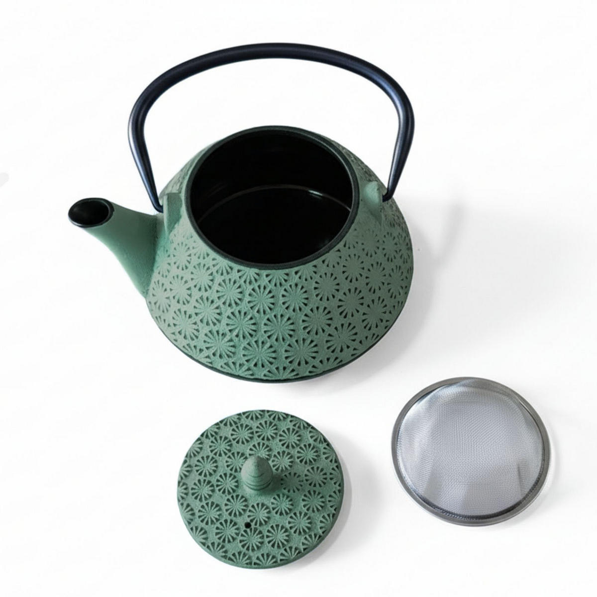 TEEKANNE Gusseisen Taki 1000 ml - Türkis, Metall (1L) - AROMELIO