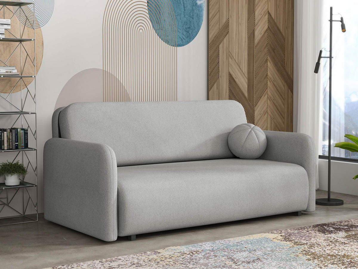 SCHLAFSOFA Viva Sun IV - Hellgrau/Schwarz, Holz/Textil (170/85/103cm) - MIRJAN24