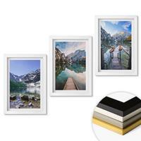 WANDBILDER 3er-Set - 20x30 cm Weißer Rahmen - Berge, Seen, Holzstege - Weiß, Kunststoff (20/30cm) - ArtPrintCave