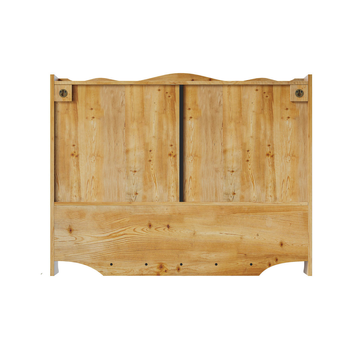 KÜCHENOBERSCHRANK 100/20/80 cm mit 4 Türen, offenen Haken und herausnehmbaren Böden, Massivholz und Glas, Natur - Naturfarben, Holz (100/80/20cm) - Redom