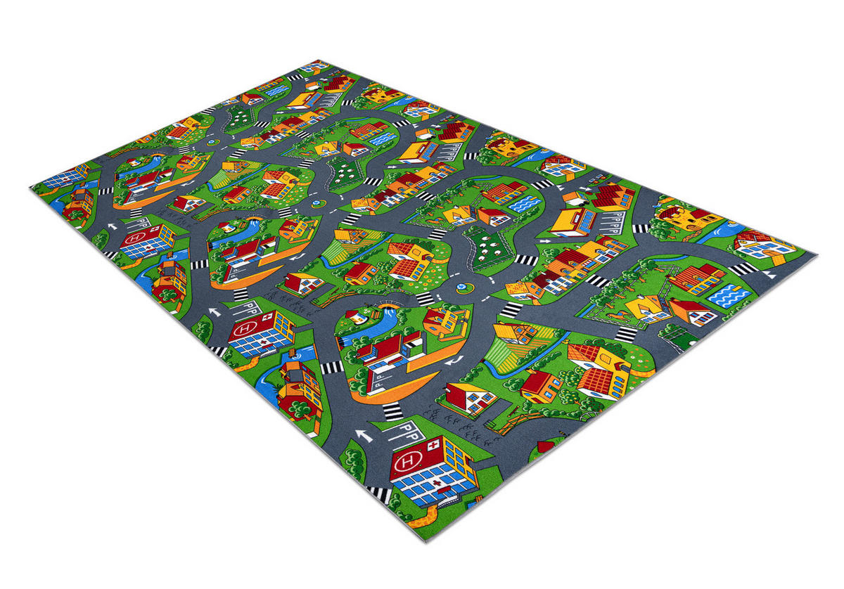 DĚTSKÝ koberec LITTLE VILLAGE Ulice 100/150 cm - různobarevná, textil (100/150cm) - rugsX