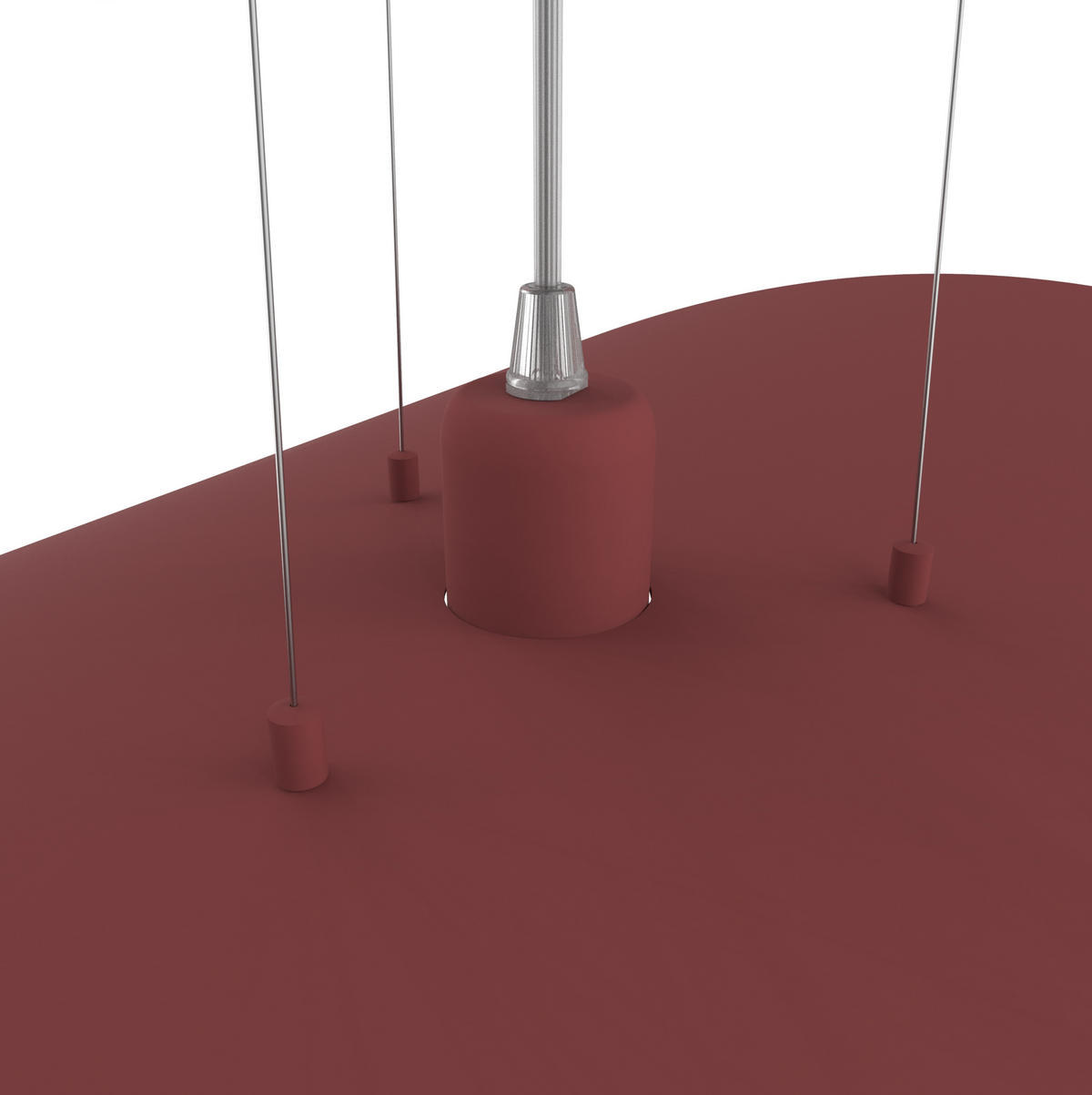 HÄNGELEUCHTE - Rot, Metall (90/90/120cm) - Lumicom