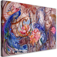 WANDBILD zauberpfote - Blau, Textil (60/40cm) - Feeby