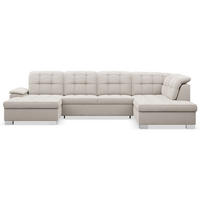 WOHNLANDSCHAFT Jamaal Taupe Velours linksseitig - Taupe/Schwarz, Textil (330/106/212cm) - Selsey