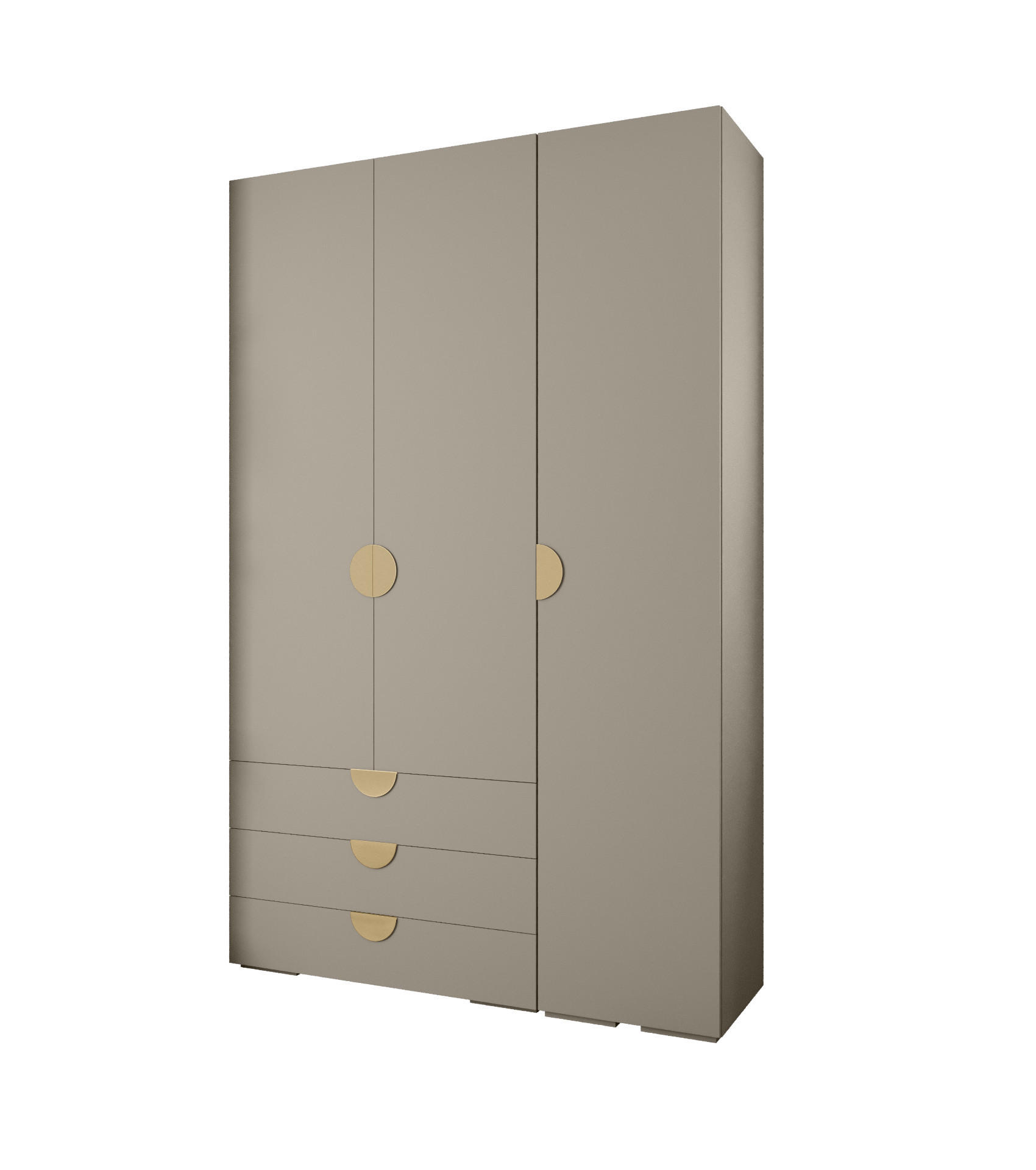 Abiks Möbel Garderoben-Set Kaschmir, Gold 150x236.7x47 cm