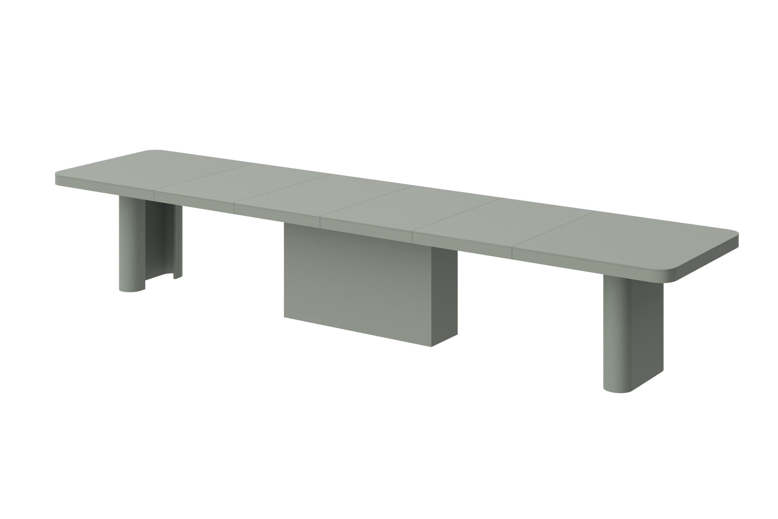 ESSTISCH rechteckig ausziehbar XXL Grün matt 160/100/75 cm - Grün, Holzwerkstoff (100/160/75cm) - designimpex