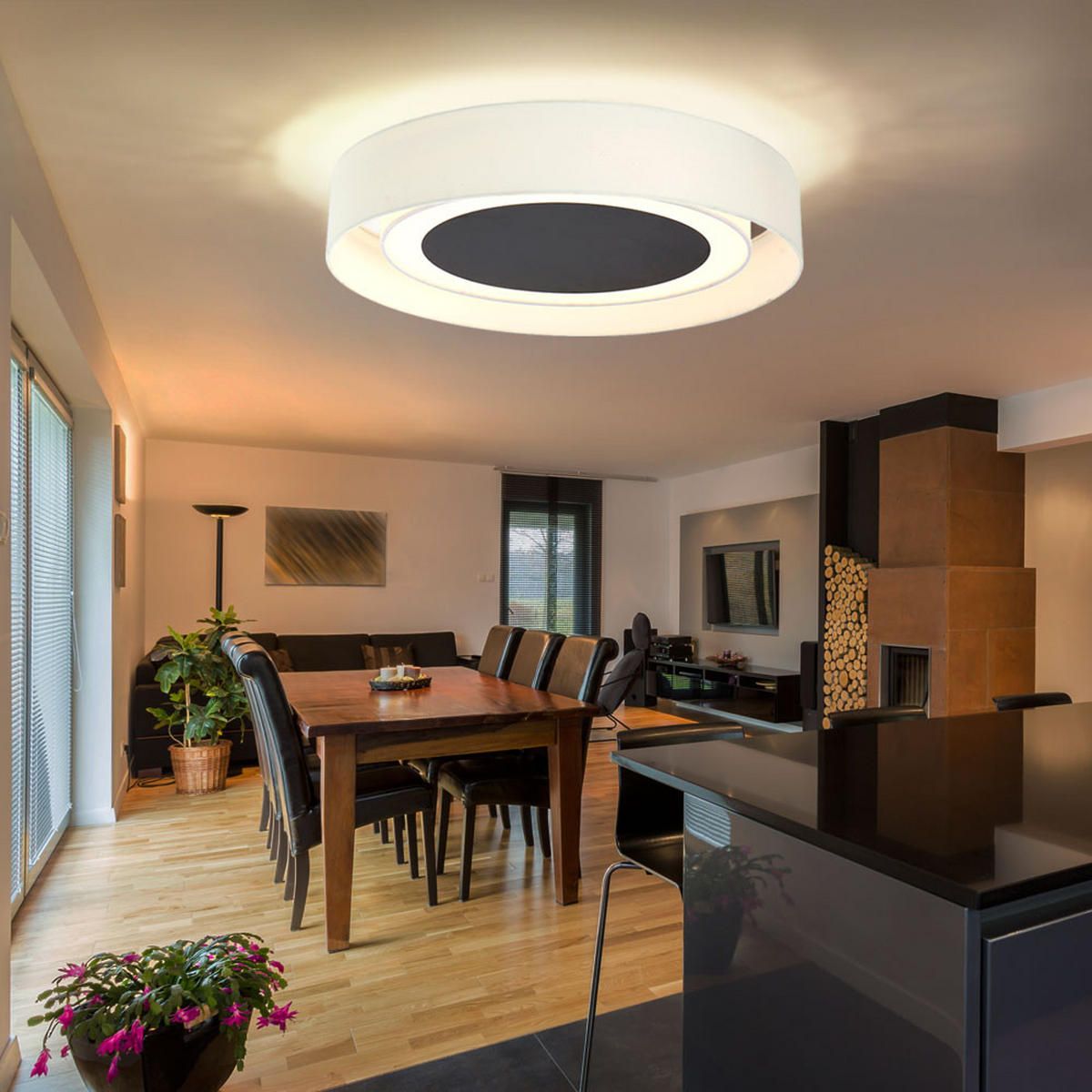 LED DECKENLEUCHTE Metall Beige - Beige, Metall (60/60/12cm)