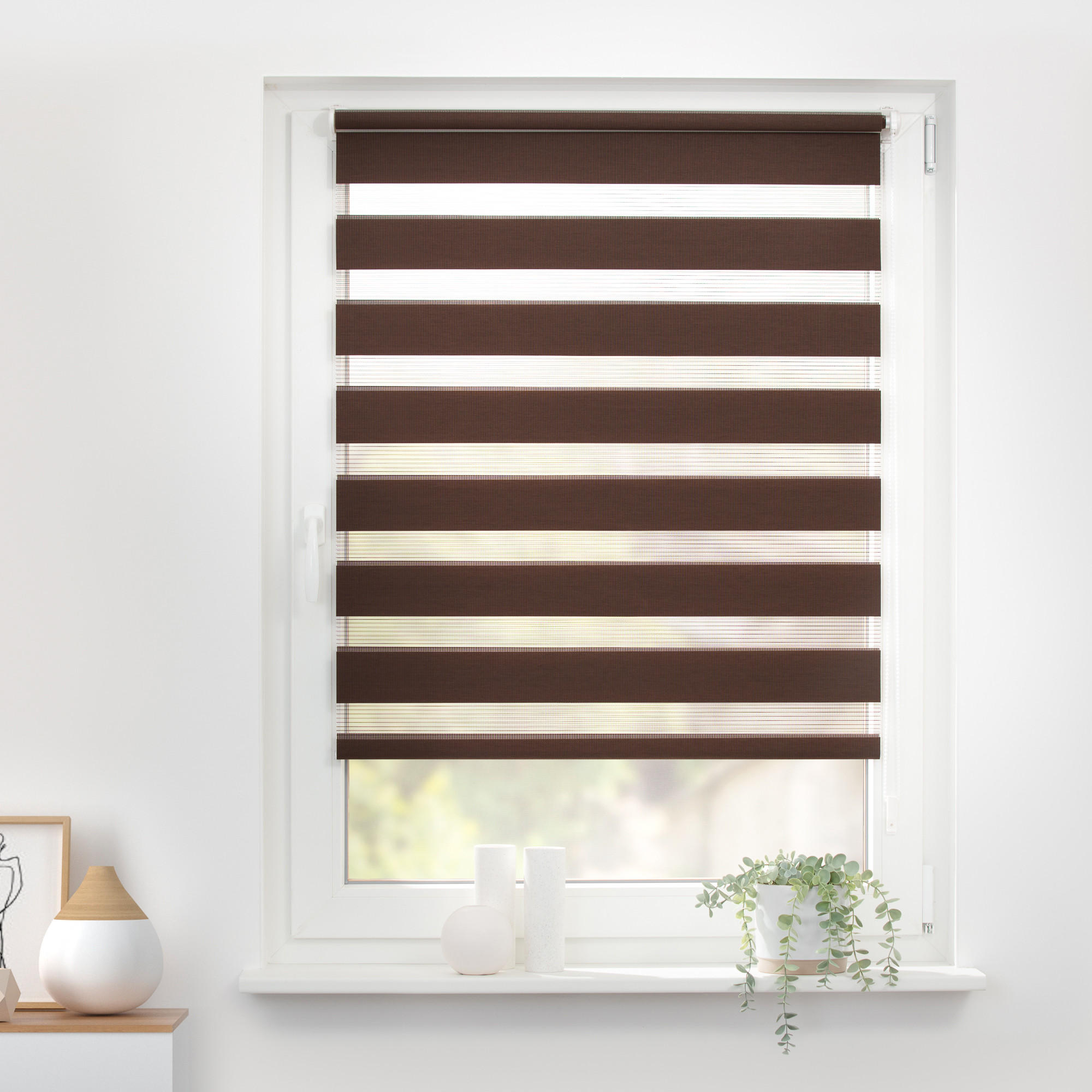Thumbnail - Lichtblick Original Duo, Dunkelbraun, Kunststoff, 90x220 cm, Wohntextilien, Rollos & Jalousien, Rollos, Doppelrollos