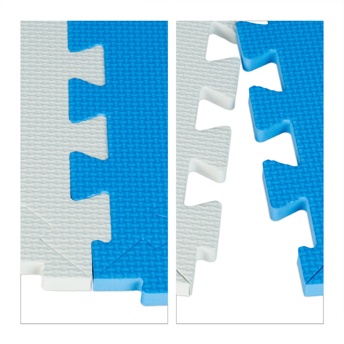 12-TLG.PUZZLEMATTE - Multicolor, Textil (30/30cm) - Relaxdays