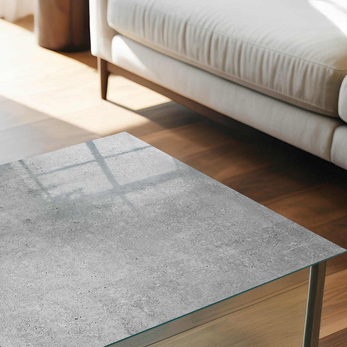 GLASPLATTE 80x60 cm – Industriebeton - Braun, Glas (0.4/80/60cm) - ArtPrintCave