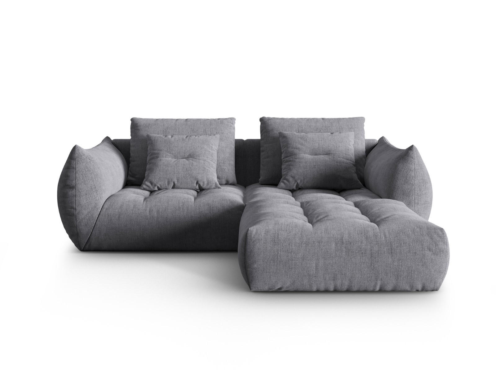 SOFA modular Bloom aus strukturiertem Stoff grau 3 Sitzplätze - Grau, Textil (216/232cm) - Micadoni