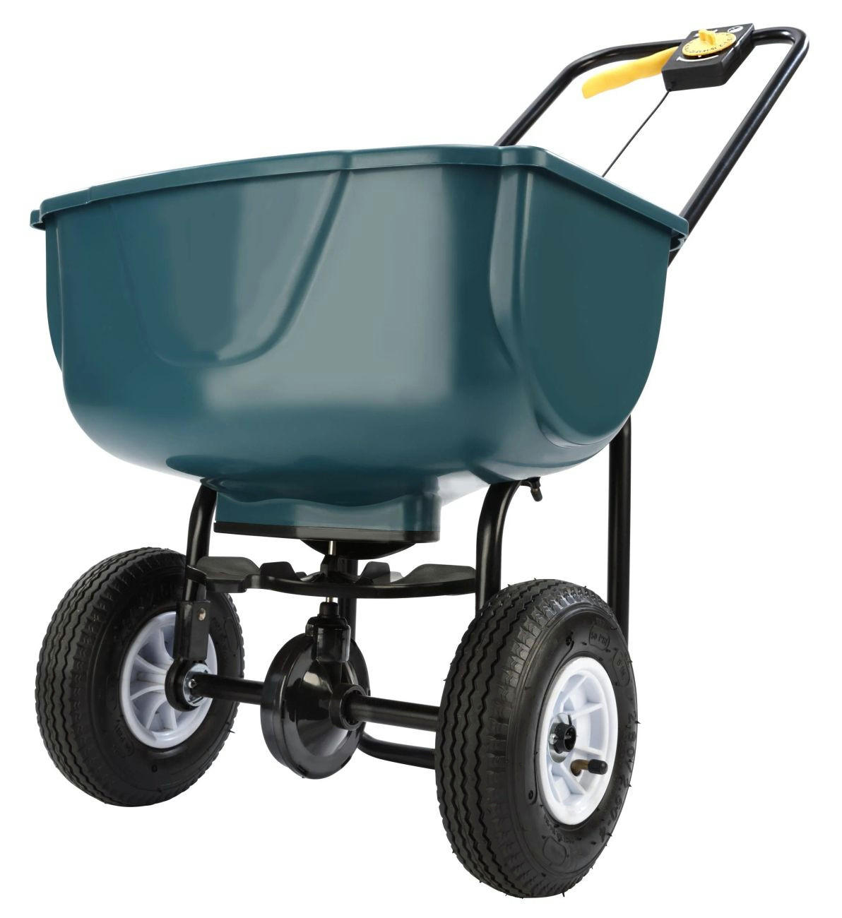 STREUWAGEN, 27 L, mit Dosier-Regler, Luftbereifung - Grün, Metall (43/65/48cm) - Westfalia