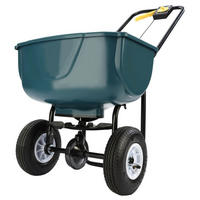 STREUWAGEN, 27 L, mit Dosier-Regler, Luftbereifung - Grün, Metall (43/65/48cm) - Westfalia