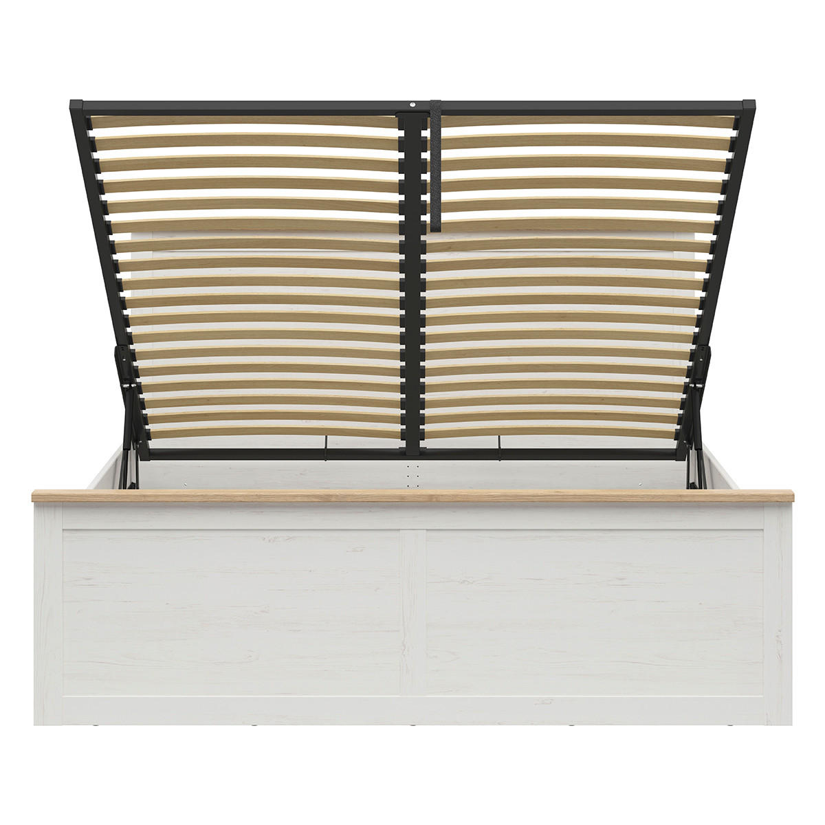BOXBETT 180/200 Aksel Weiß - Weiß, Holzwerkstoff (180/200cm) - Petits-meubles