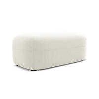 POUF Samt Stoff Beige - Beige/Creme, Kunststoff/Textil (92/40/48cm) - Makamii