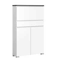 SCHUHSCHRANK Shoelove 27/95/151 cm - Grau, Holzwerkstoff (95/151/27cm) - Xonox