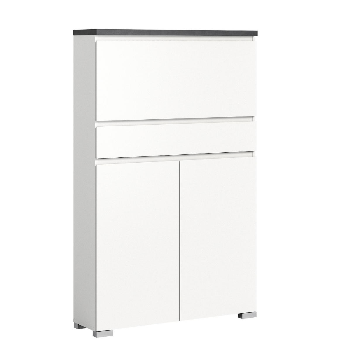 SCHUHSCHRANK Shoelove 27/95/151 cm - Grau, Holzwerkstoff (95/151/27cm) - Xonox