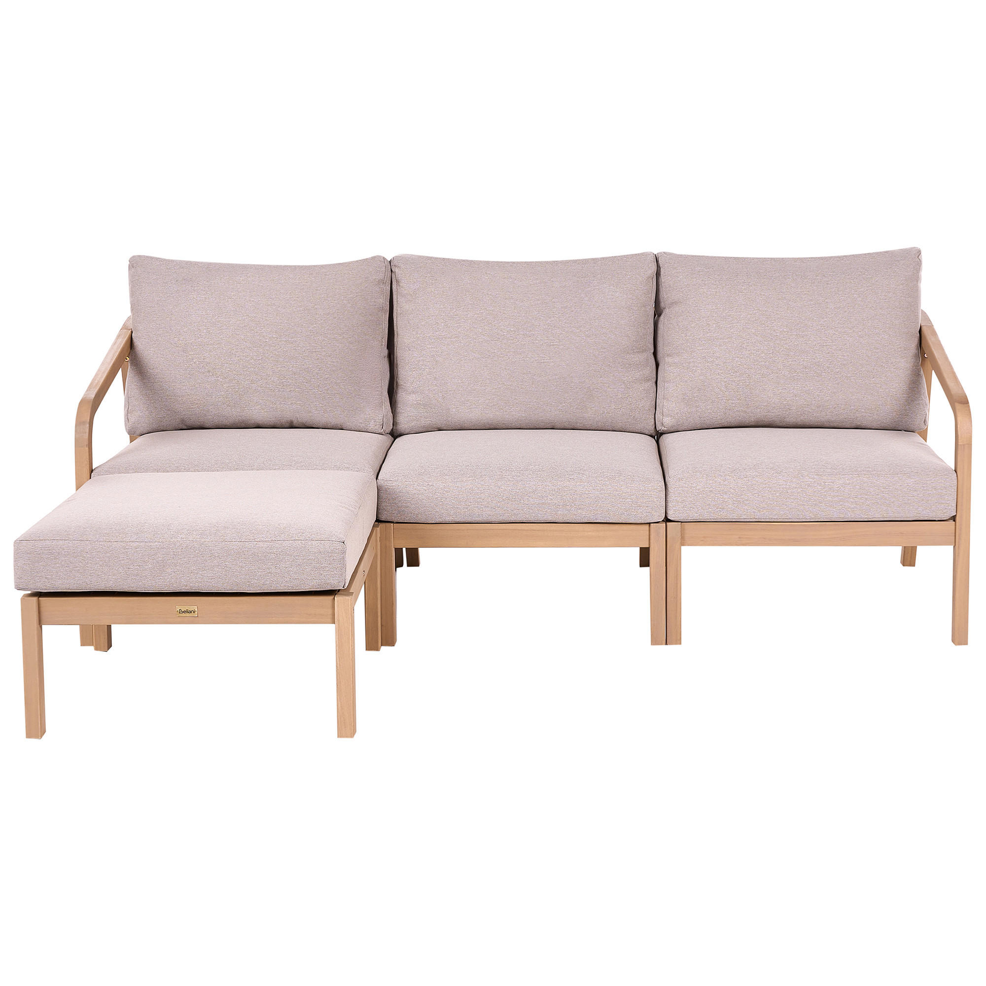 Beliani Gartensofa Hellbraun, Braun, Beige 198x84x66 cm