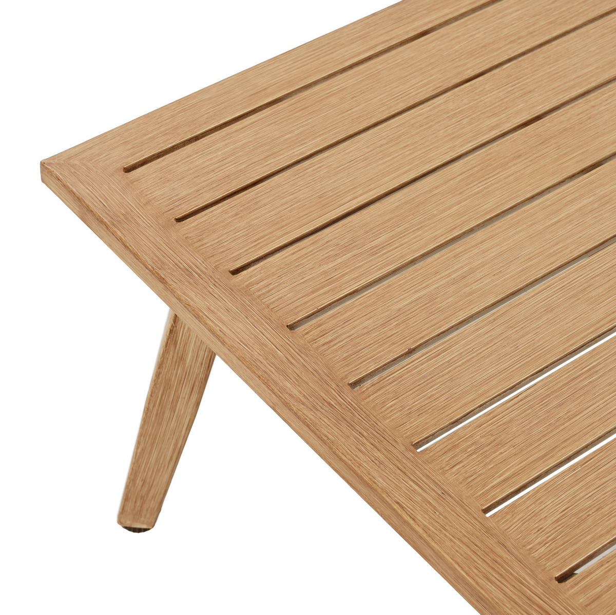 GARTENMÖBEL-SET mit Sofa und Couchtisch, Seilgeflecht und Tischplatte in Holzoptik, Beige/Schwarz - Beige, Metall - Redom