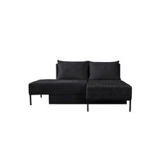 ECKSOFA Mit Schlaffunktion MOOKA 4in1-Multifunktions-System Stoff Velo Links Schwarz - Schwarz, Holz/Textil (145/160cm) - Kaiser Möbel