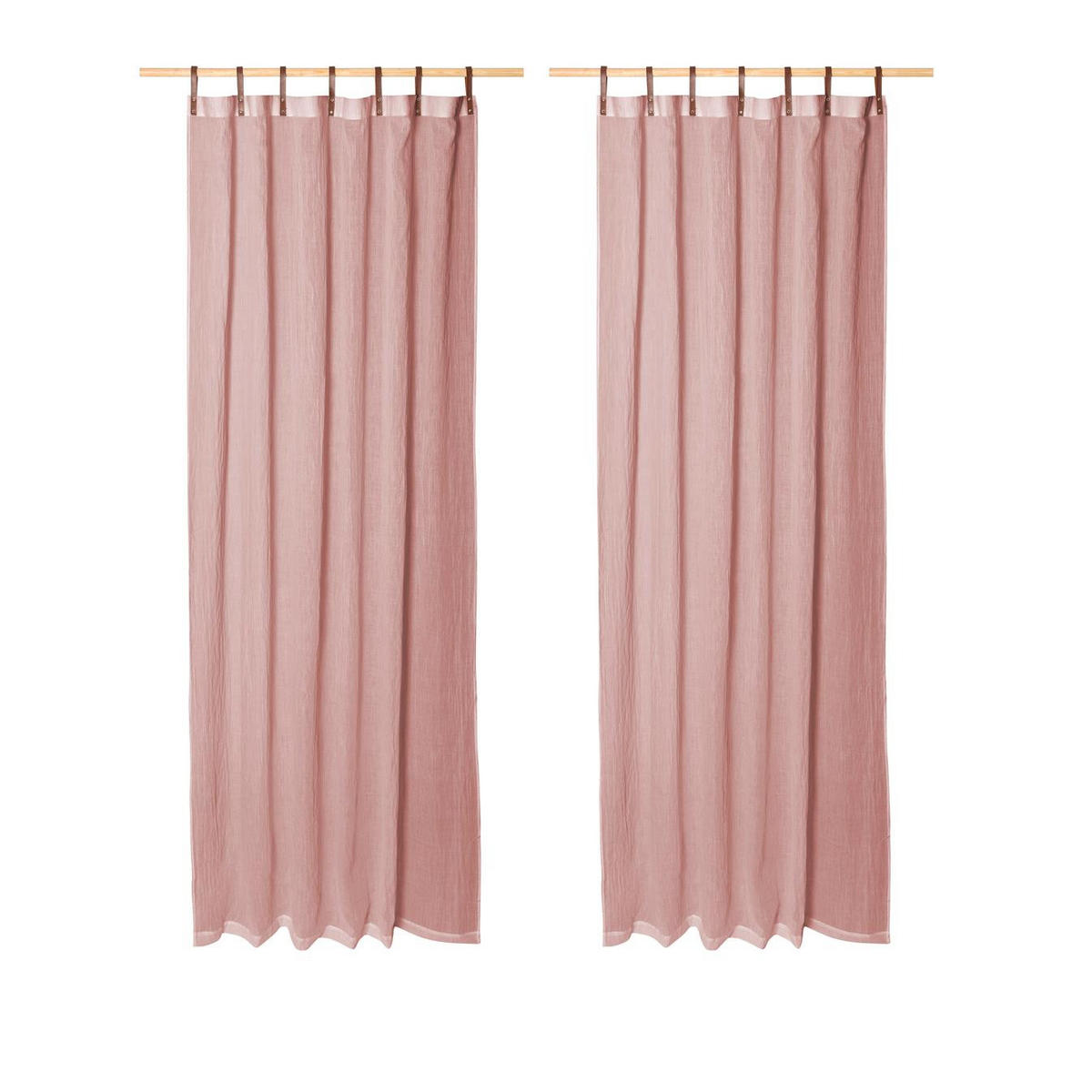 SCHLAUFENSCHAL Evi 2er Set altrose - Altrosa, Textil (135/245/245cm) - Magma Heimtexx