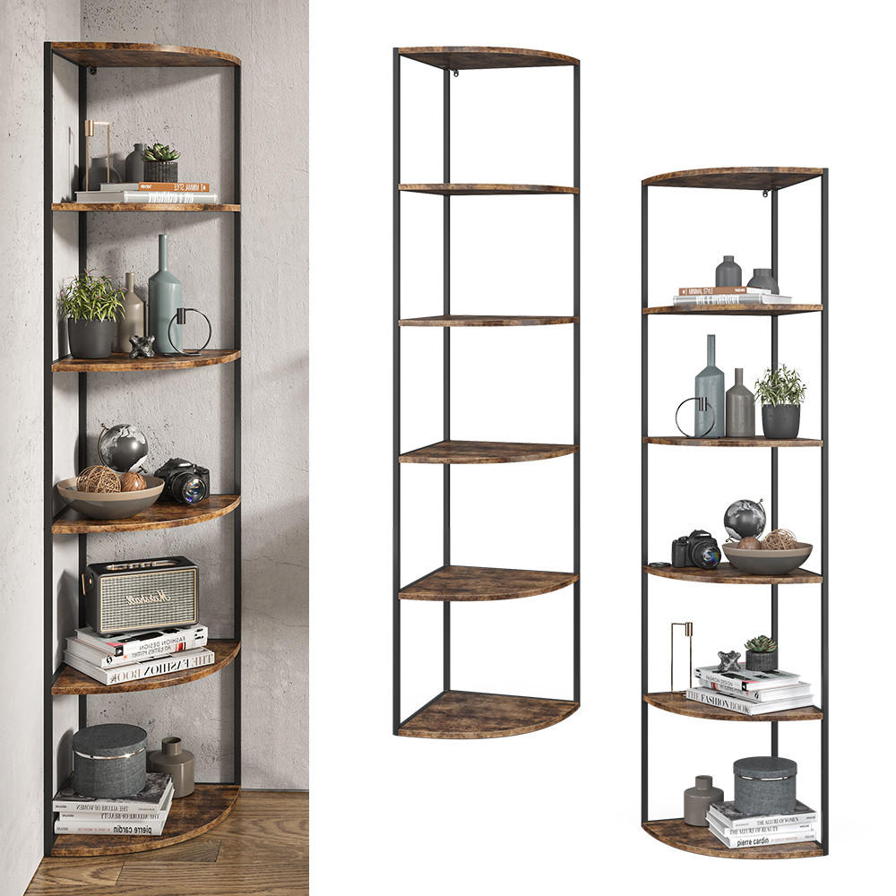 BÜCHERREGAL Fyrk Antikholz 40 x 180 cm - Eichefarben/Schwarz, Holzwerkstoff (40/180/40cm) - Vicco