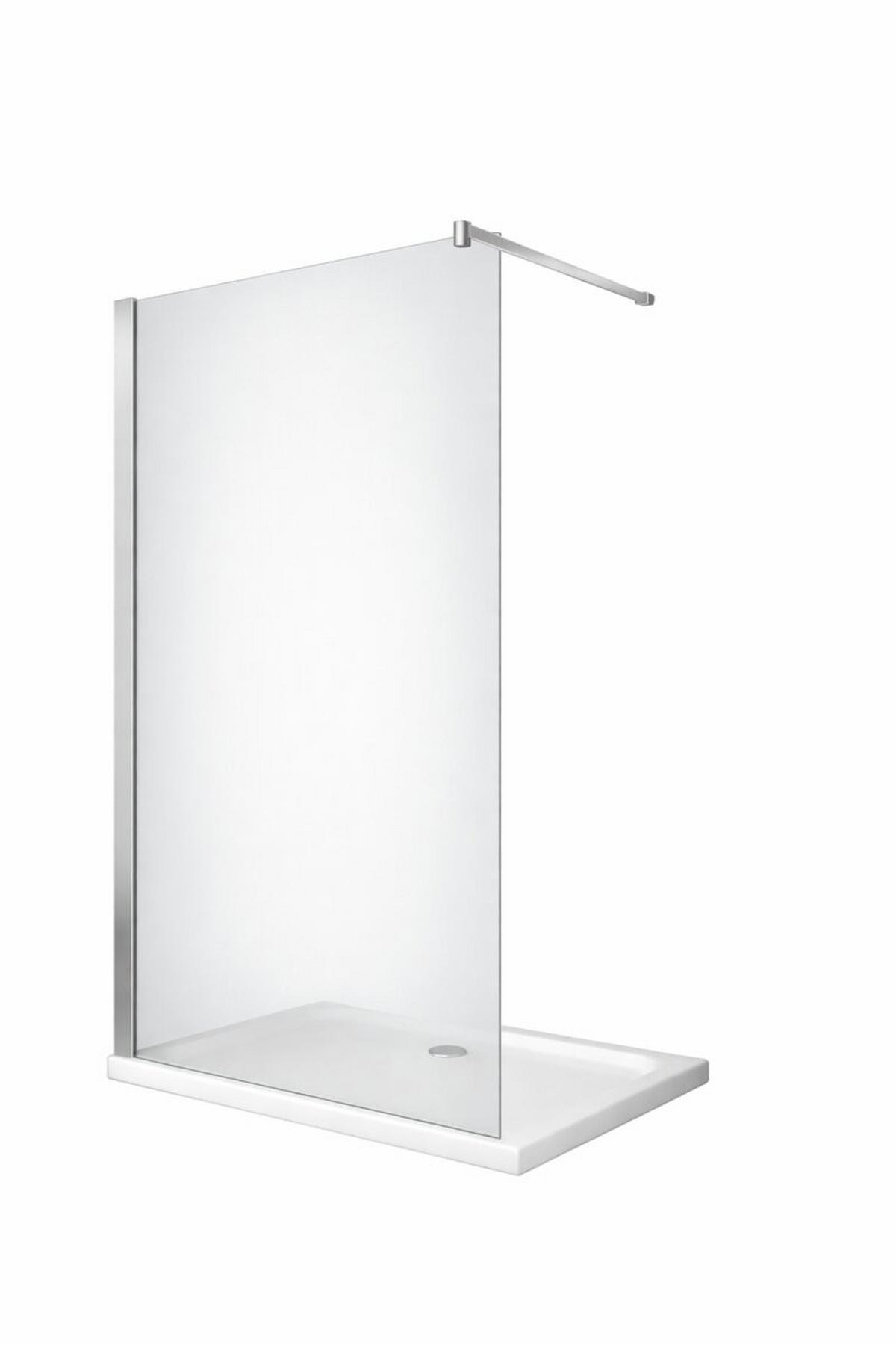 WALK-IN-DUSCHWAND 160 × 200 cm – Satiniertes ESG-Sicherheitsglas – Silber - Silberfarben, Glas (10/160/200cm) -  Glaswerk Westfalen